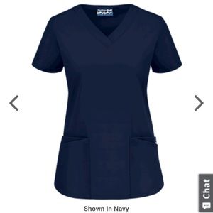 Navy scrub top size small